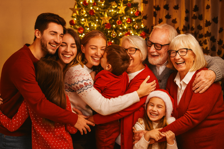 Familia en Navidad